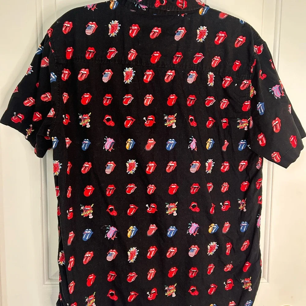 The Rolling Stones Black Graphic Men's Shirt Size Large - Picture 2 of 5